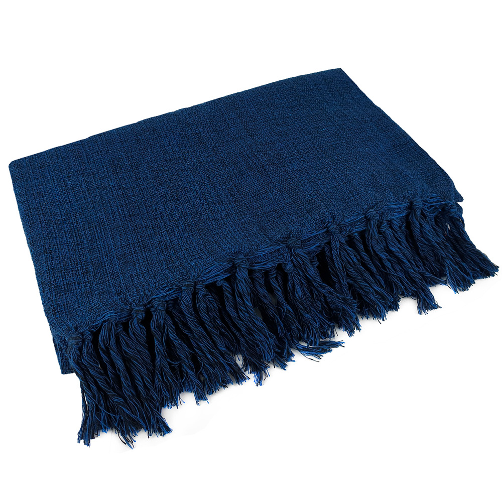 Manta Para Sofá Gigante Decorativa Azul Escuro 240x180