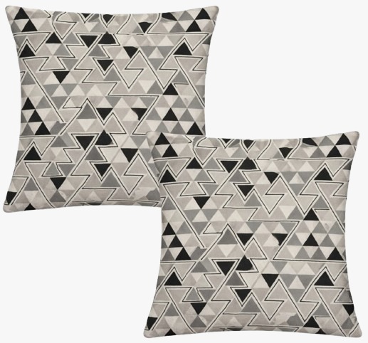 Kit 2 Capas de Almofada Cinza Zíper 42 x 42